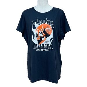 NWT HARLEY-DAVIDSON Women’s Plus Size Black Short Sleeve Tee Shirt Size 2XL